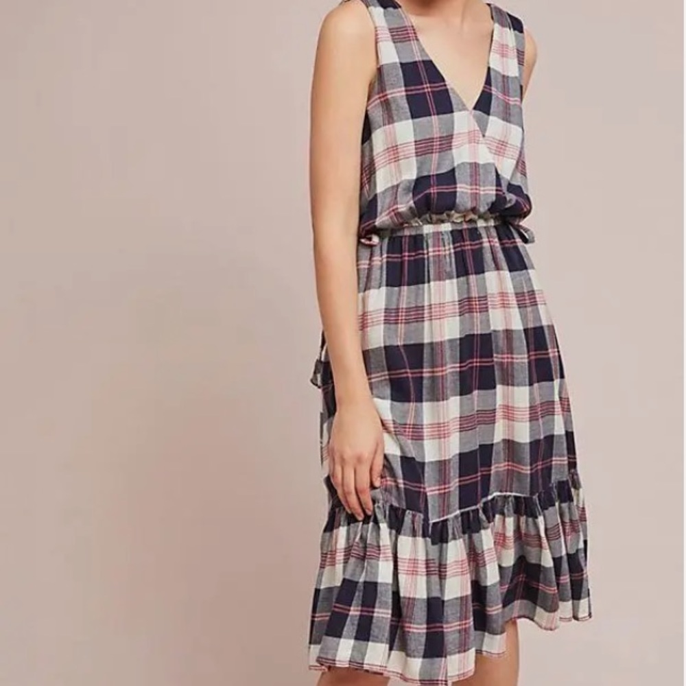 Anthropologie Isabella Sinclair plaid dress